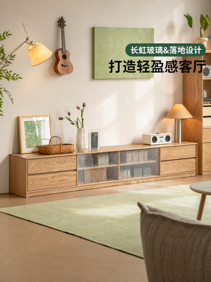 实木电视柜客厅现代简约小户型茶几组合拼接落地地柜