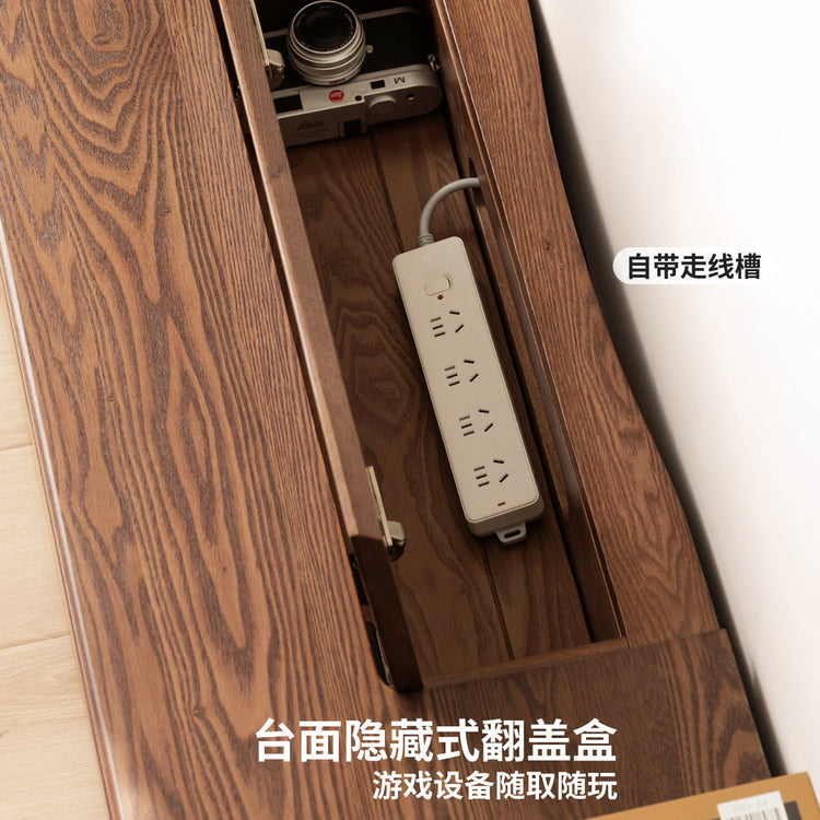 实木电视柜客厅现代简约储物地柜胡桃色落地手办展示柜