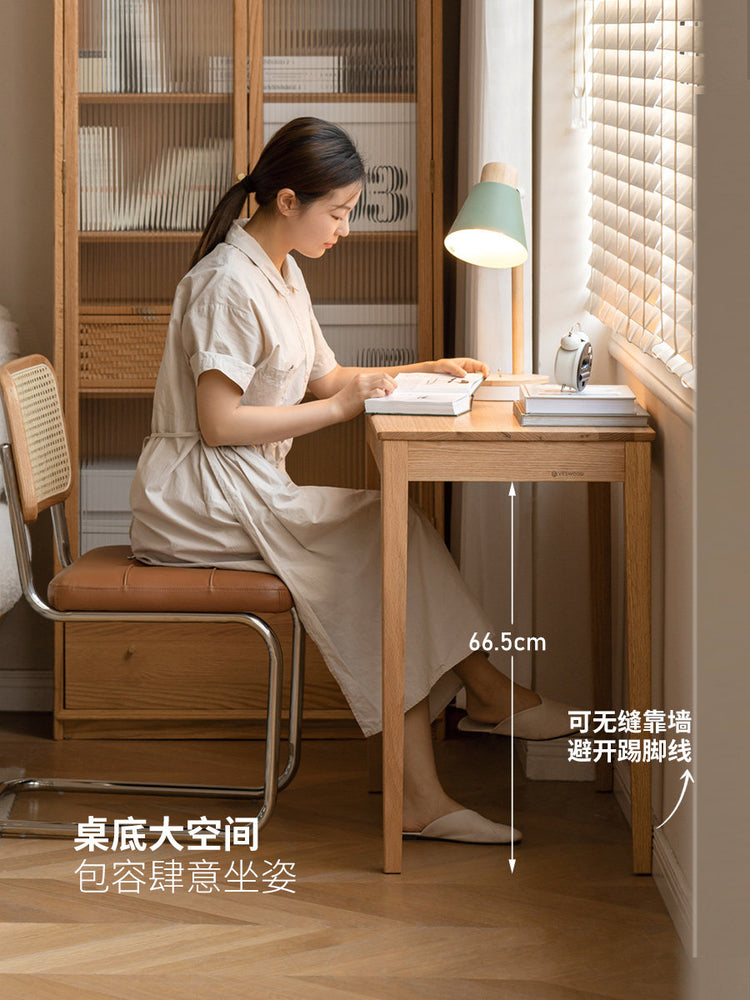 实木书桌70/80/90cm学习桌橡木小户型写字桌简约原木桌子