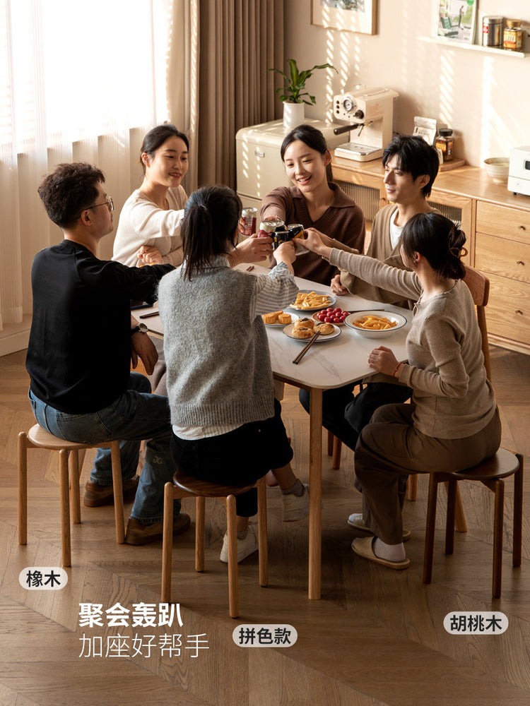实木圆凳化妆凳餐凳叠放凳客厅小凳子矮凳木板凳叠凳