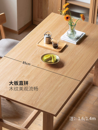 实木餐桌大尺寸简约橡木桌椅原木饭桌吃饭桌子