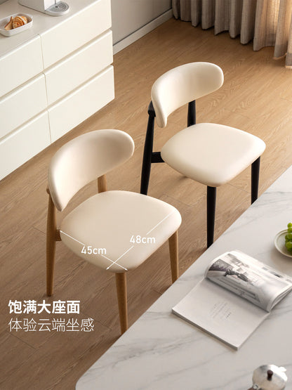 实木餐椅餐厅现代简约靠背椅橡木椅子软包休闲餐桌椅