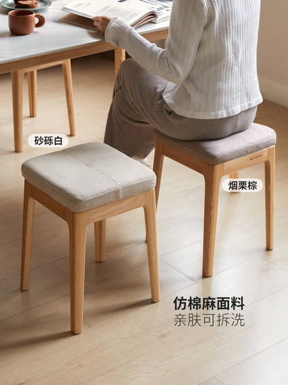 实木可叠放凳子舒适软包化妆凳换鞋凳小户型板凳餐凳