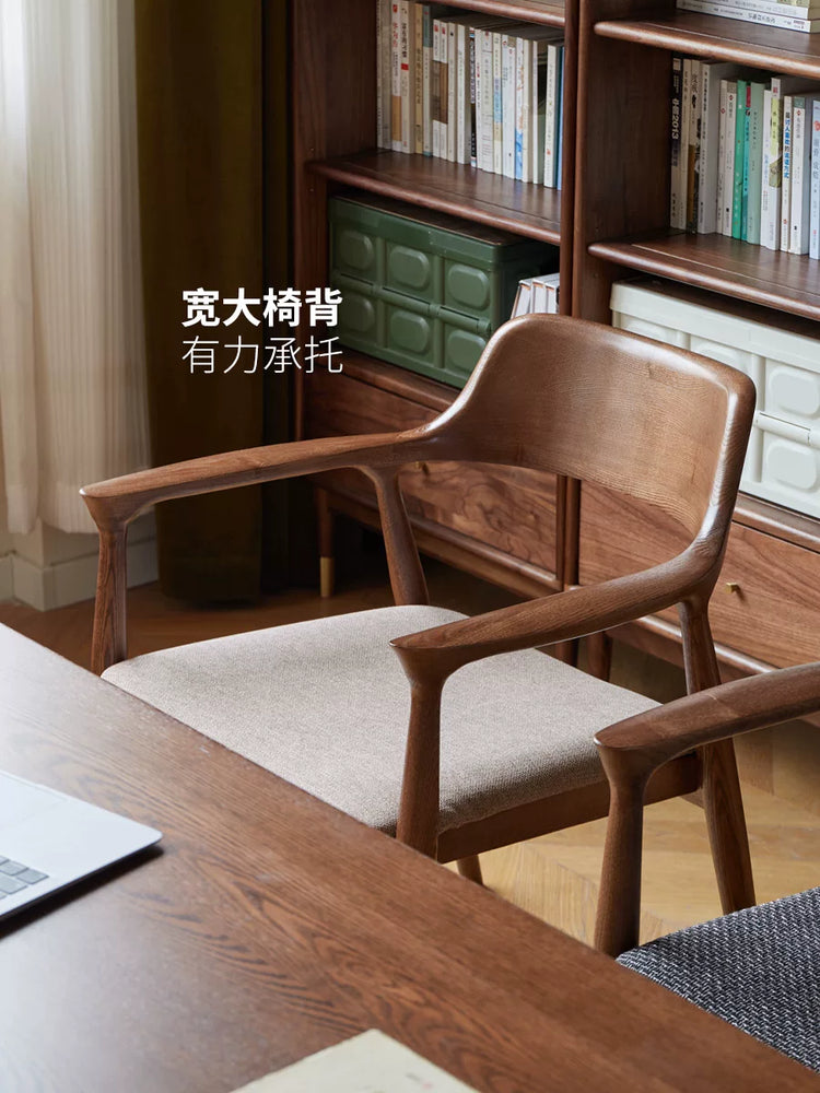实木餐椅休闲广岛椅水曲柳书椅电脑椅书房书桌椅椅子