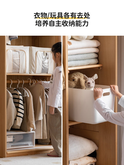 实木儿童衣柜卧室收纳柜小户型推拉门落地柜子储物柜