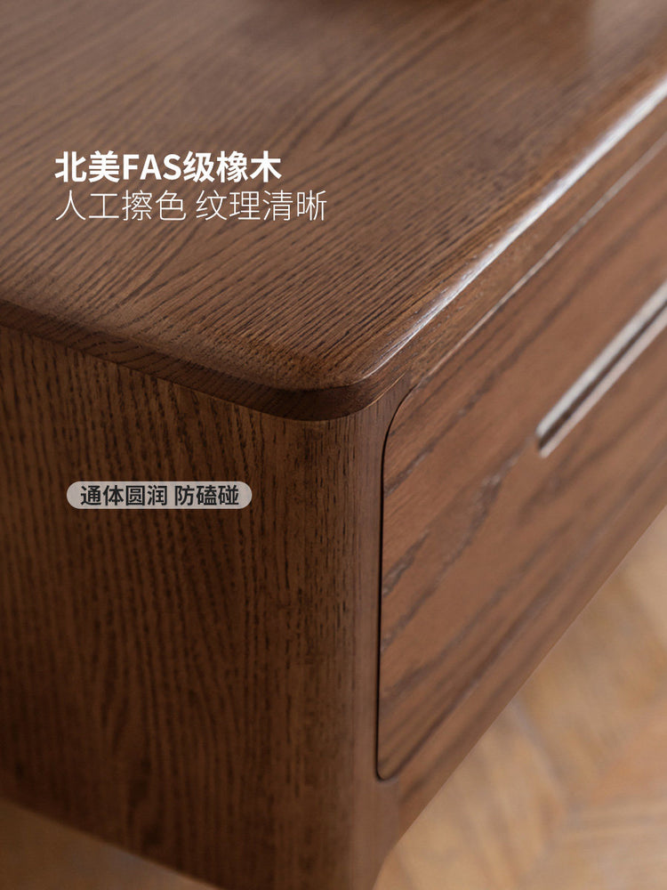 实木电视柜茶几组合北欧简约现代小户型客厅橡木储物地柜