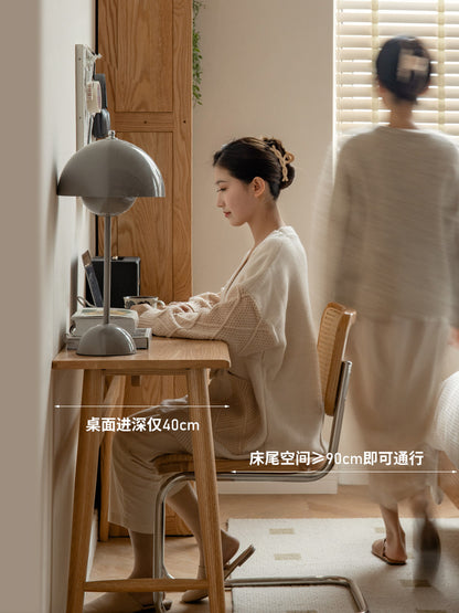 实木书桌长条一字板办公桌靠墙一字桌40窄桌子简约电脑桌