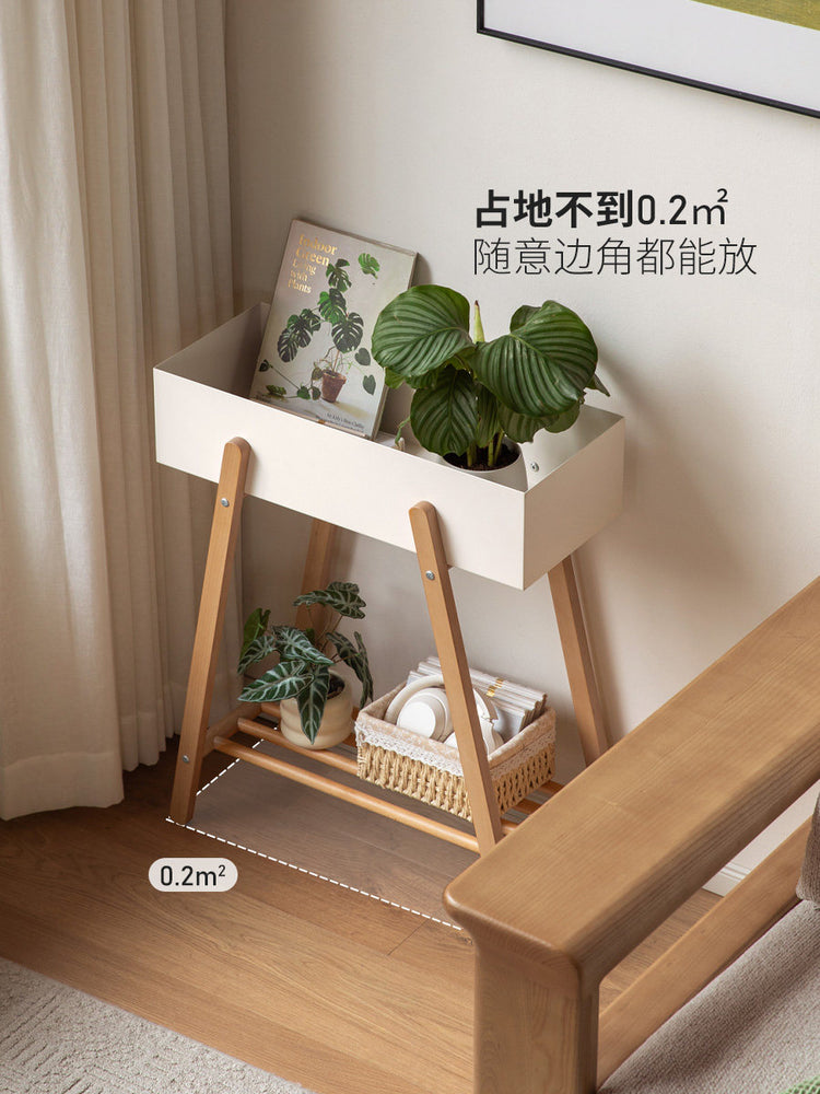实木绿萝花架现代简约置物架阳台铁艺花盆托架植物花架子