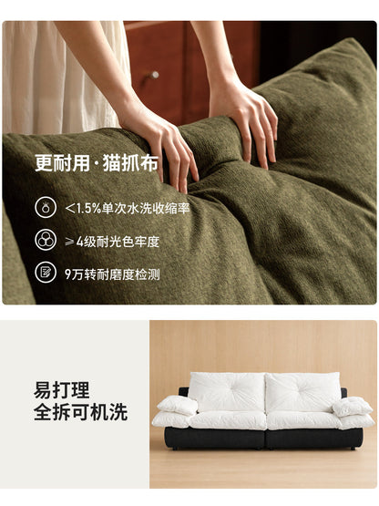 布艺沙发客厅简约猫抓布全拆洗小户型三人位沙发