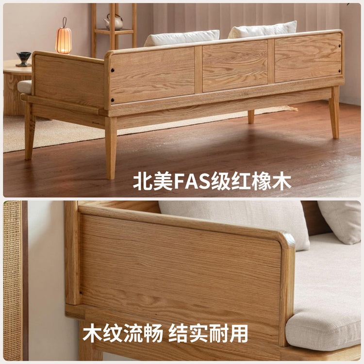实木沙发新中式两用罗汉床简约小户型客厅橡木沙发床