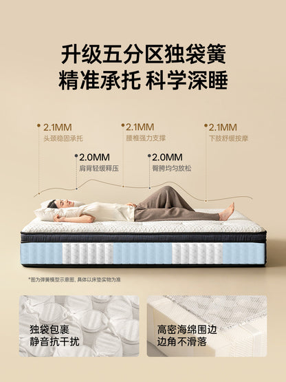 0胶水床垫分区独立弹簧厚垫特拉蕾乳胶垫记忆棉垫月光曲
