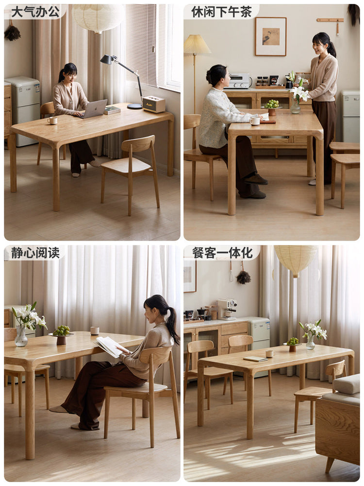 实木餐桌日式饭桌现代简约原木大板桌子设计师家具