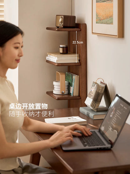 实木书架小户型书房简约现代置物架橡木多层收纳架