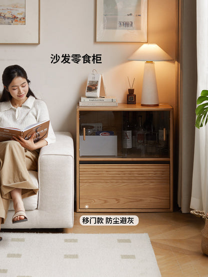 实木书柜书房简约现代收纳柜白蜡木展示柜组合柜子