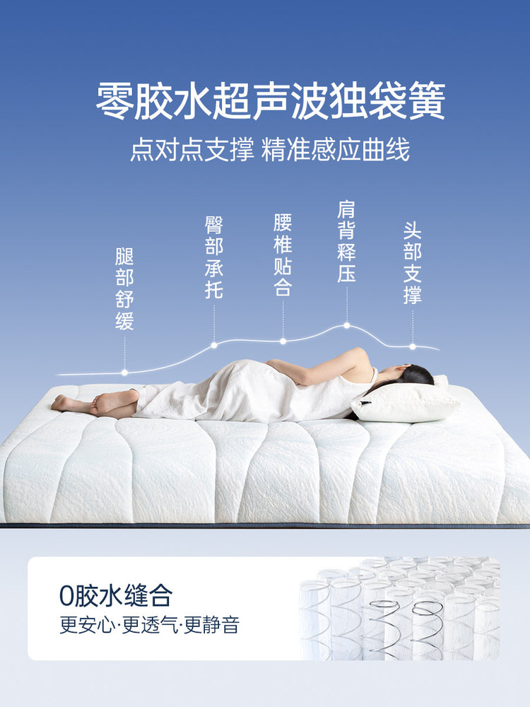 0胶水床垫卧室0压记忆棉垫3D芯材厚垫独立弹簧垫吐司