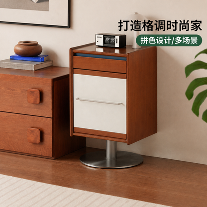 实木边几客厅包豪斯沙发边桌中古落地收纳边柜床头柜