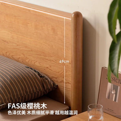 实木床现代简约1.2米1.8樱桃木储物箱体床北欧主卧双人床