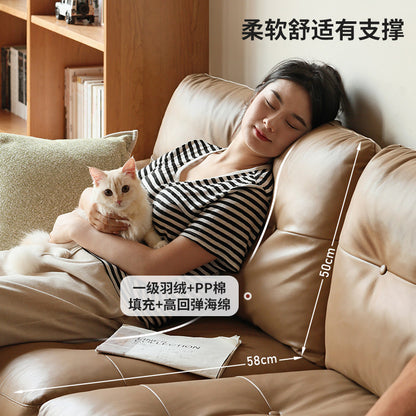 源也三人位樱桃木真皮沙发实木沙发