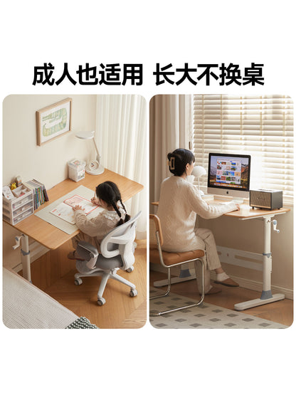 实木儿童学习桌小学生写字桌洞洞板课桌升降书桌桌椅