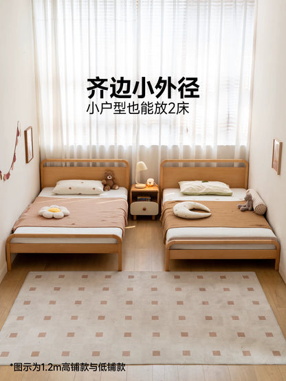 实木儿童床青少年单人床男孩女孩现代简约软靠床公主床