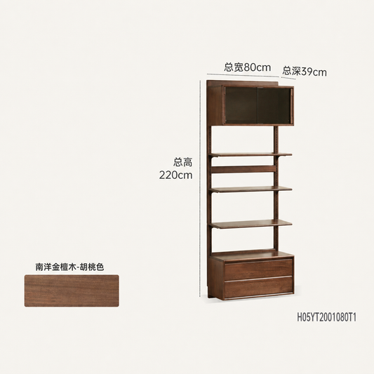 实木书架一体靠墙洞洞板展示架书房挂壁置物架落地组合柜