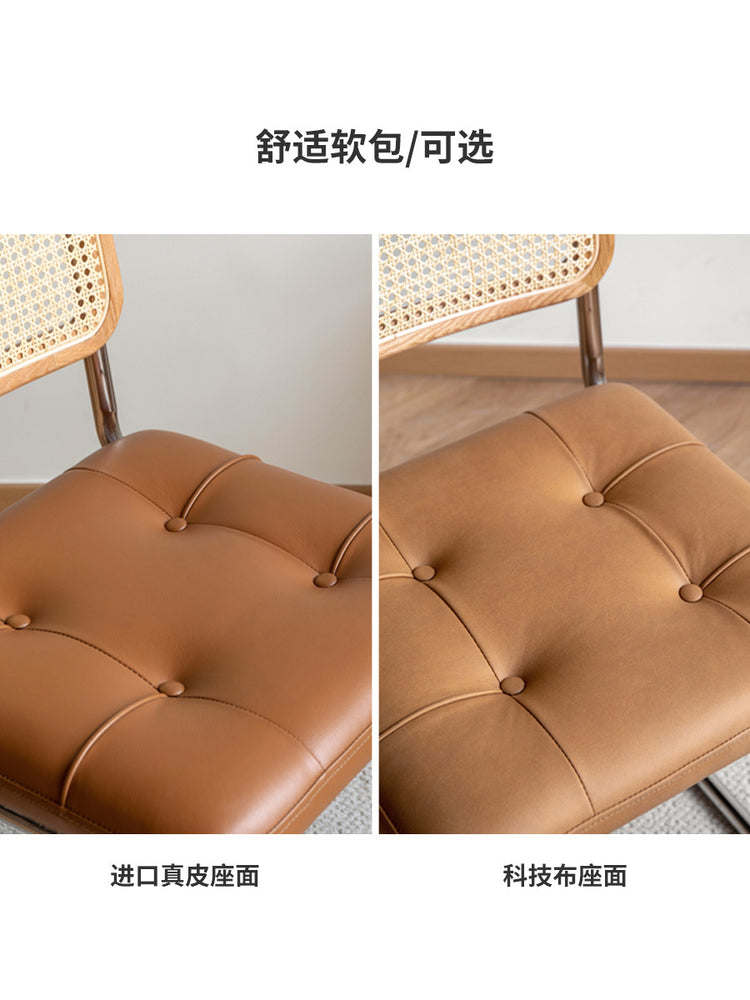 实木餐椅悬浮椅复古简约舒适靠背椅弓形椅椅子休闲椅