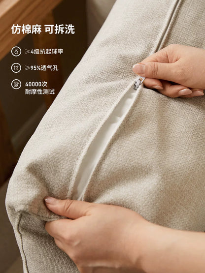 实木沙发床北欧客厅橡木折叠沙发冬夏两用小户型伸缩床