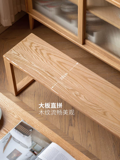 实木长条凳餐厅原木餐凳长板凳床尾凳简约橡木凳子