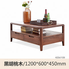 实木茶几现代黑胡桃木茶桌咖啡桌北欧小户型客厅茶台
