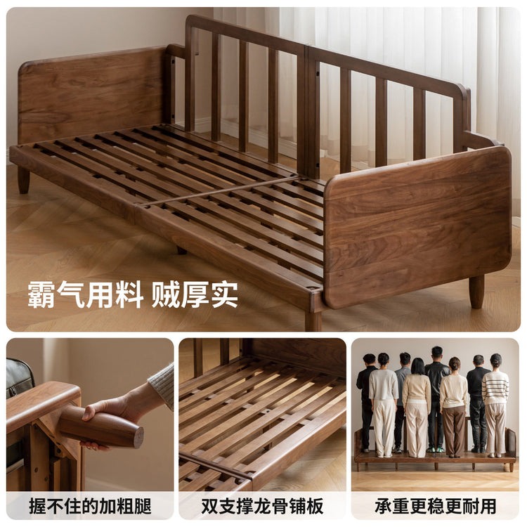 实木沙发客厅意式轻奢黑胡桃真皮沙发黑森林布艺沙发