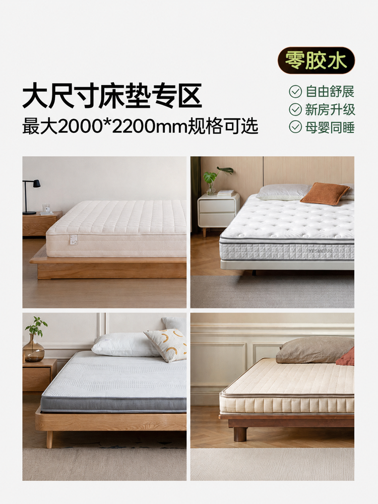 0胶水大床垫棕垫天然椰棕硬垫子乳胶弹簧席梦思垫椰椰垫