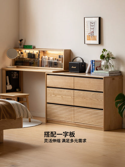 实木斗柜现代简约储物柜卧室床尾抽屉柜白蜡木边柜