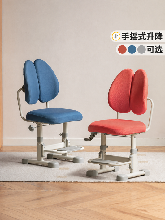 儿童学习椅小学生写字椅矫正坐姿可调节手摇升降椅