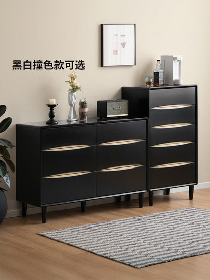 实木斗柜包豪斯五斗橱六斗橱卧室床尾抽屉柜中古风储物柜