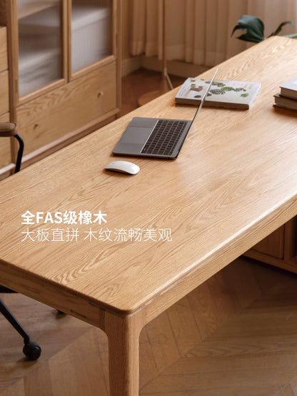实木书桌双人办公桌原木大工作台长桌写字台桌子简约餐桌