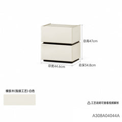 【15-Day Pre-order】Modern Minimalist Solid Wood Bedside Table, Black/White Bedroom Storage Cabinet
