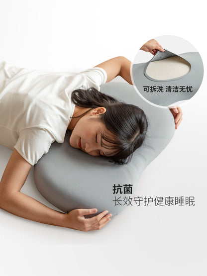 泰国天然乳胶枕单人护颈椎一对抗菌透气猫感枕助睡眠