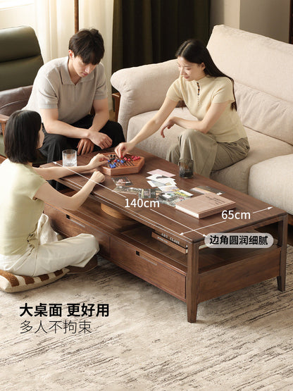实木茶几现代黑胡桃木茶桌咖啡桌北欧小户型客厅茶台
