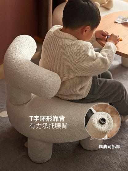 单人沙发椅仿羊羔绒沙发可爱宝宝卡通座椅阅读休闲椅