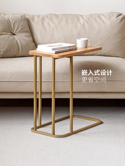 实木小茶几沙发边几北欧橡木铁艺边桌小户型卧室床头柜