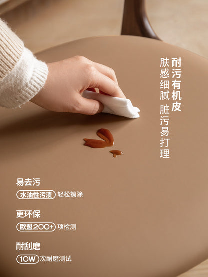 实木餐椅软包靠背椅现代简约黑胡桃木椅子餐厅凳子