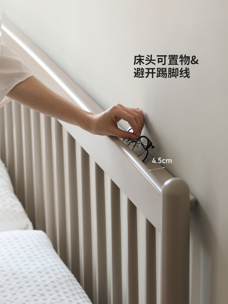 轻奢实木床北欧原木双人床现代简约大床温莎床卧室家具