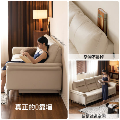 零靠墙真皮沙发客厅现代简约功能电动可伸缩沙发