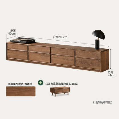 实木茶几客厅现代简约黑胡桃木茶桌小户型方形茶台