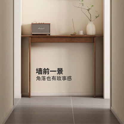 实木桌客厅走廊靠墙条案超窄玄关置物台橡木长条桌