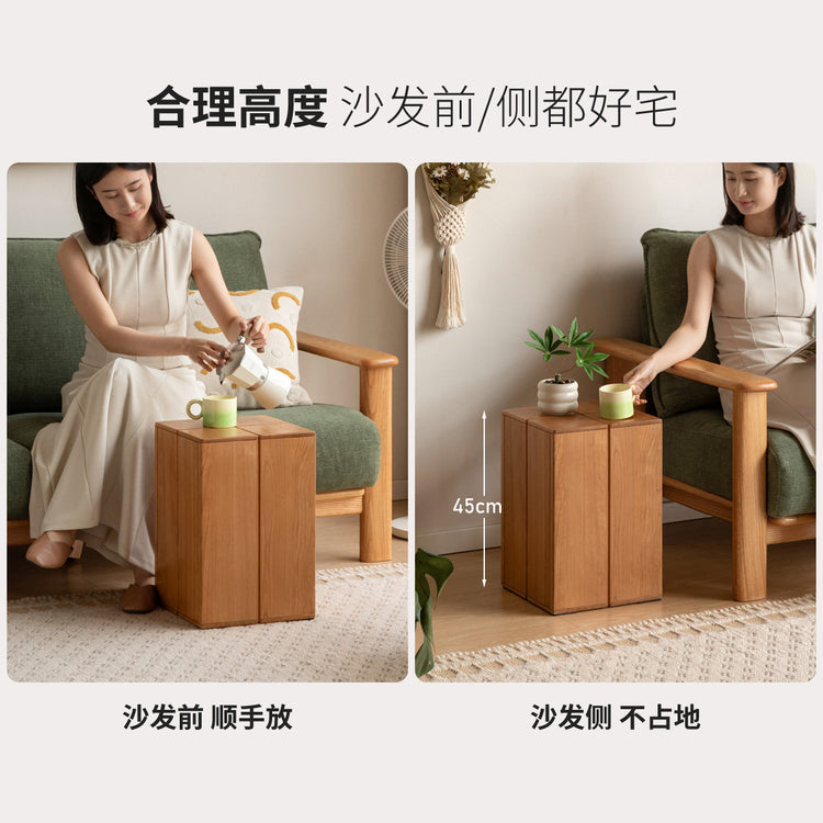 实木边几客厅现代简约木墩子樱桃木小户型沙发角几