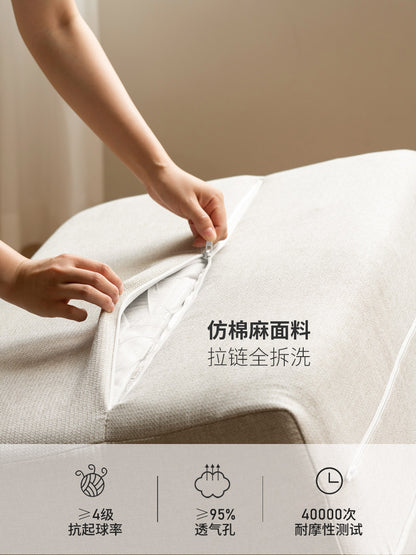 全实木沙发新中式白蜡木布艺沙发简约大户型客厅原木家具