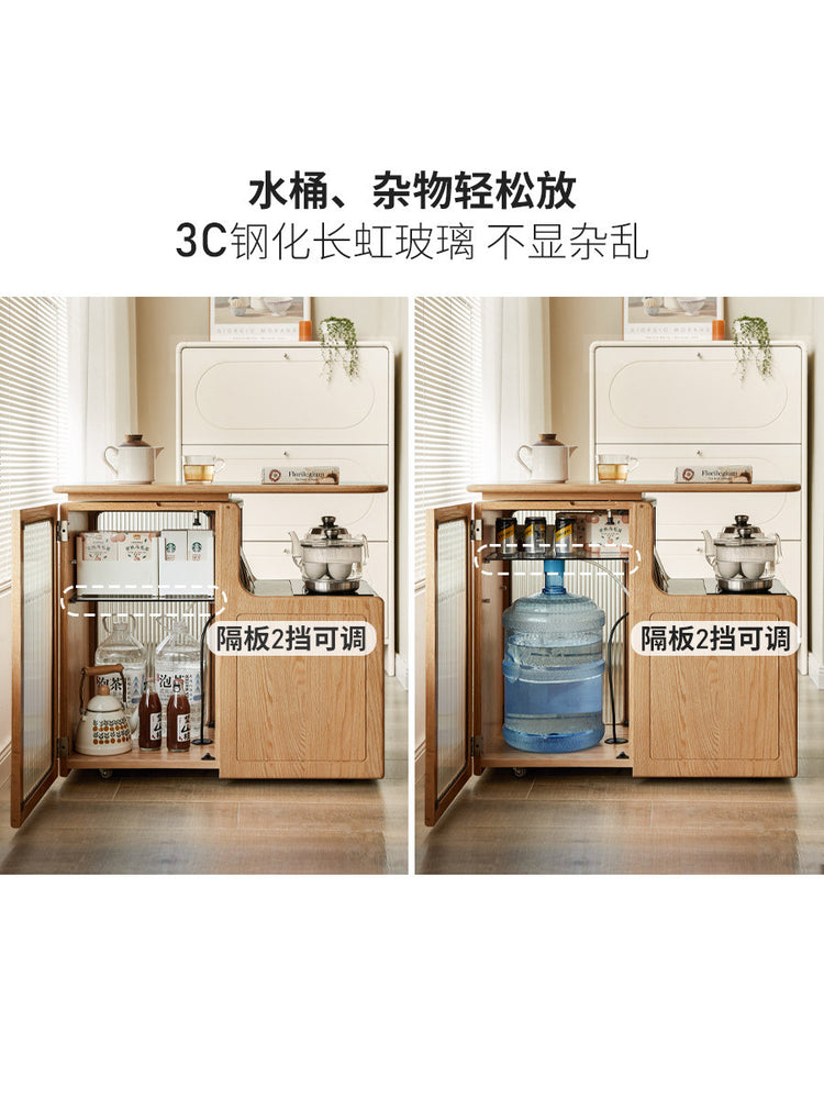 实木茶几现代简约茶水柜烧水壶一体可移动小型茶台小茶桌