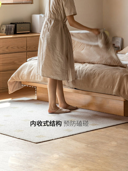 实木床无床头榻榻米床储物床悬浮床小户型落地收纳双人床